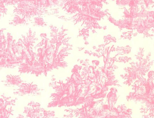 Jamestown Toile Baby Pink White or Black & White fabric | Home Dec Fabric | Premier Prints