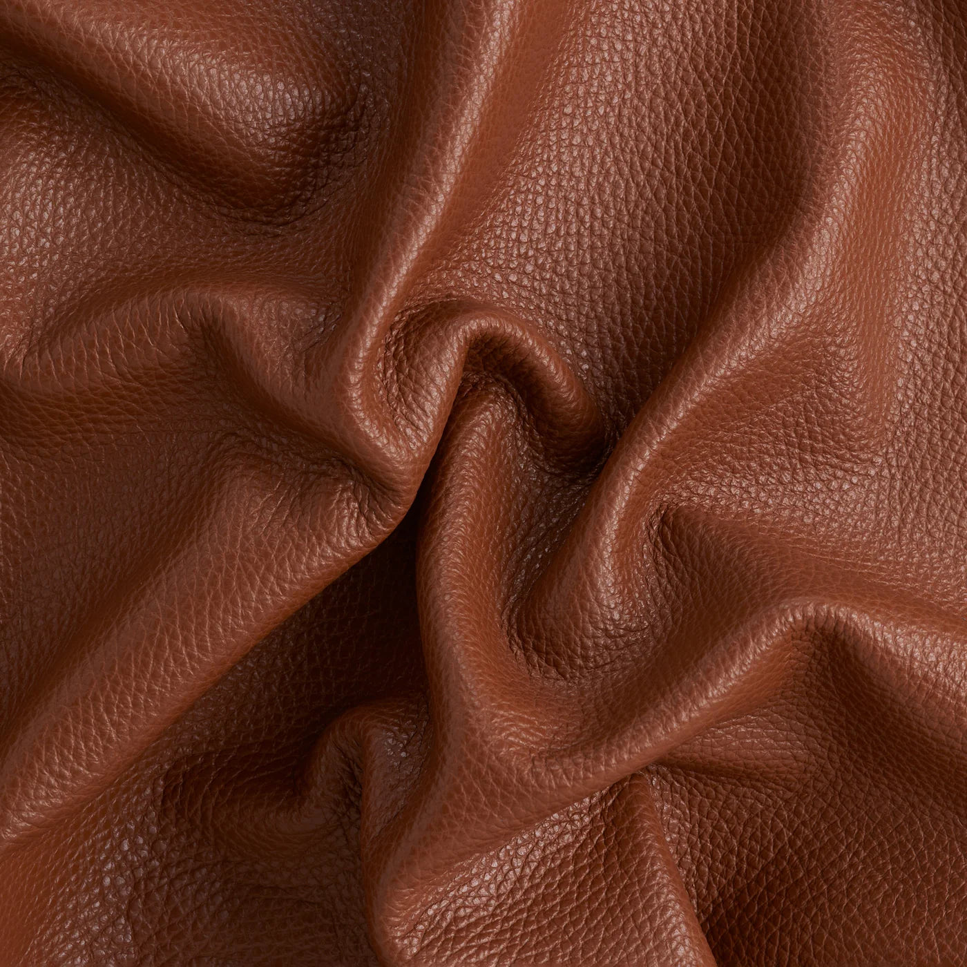 Leather Cognac Italian Pebble Grain Quarter hide