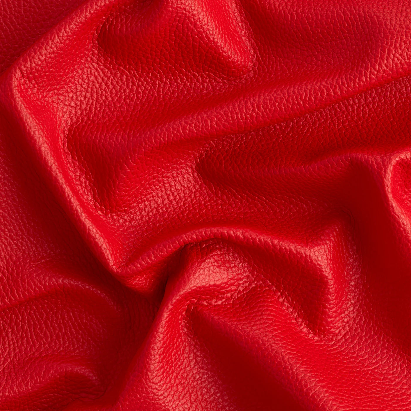 Leather Red Italian Pebble Grain Quarter hide