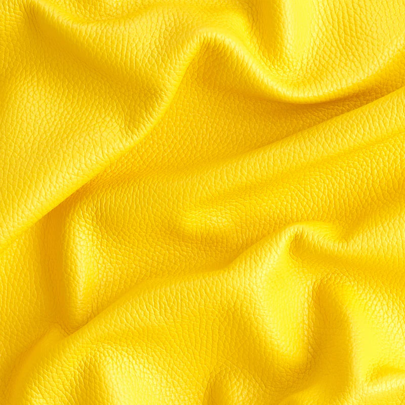 Leather Yellow Italian Pebble Grain Quarter hide