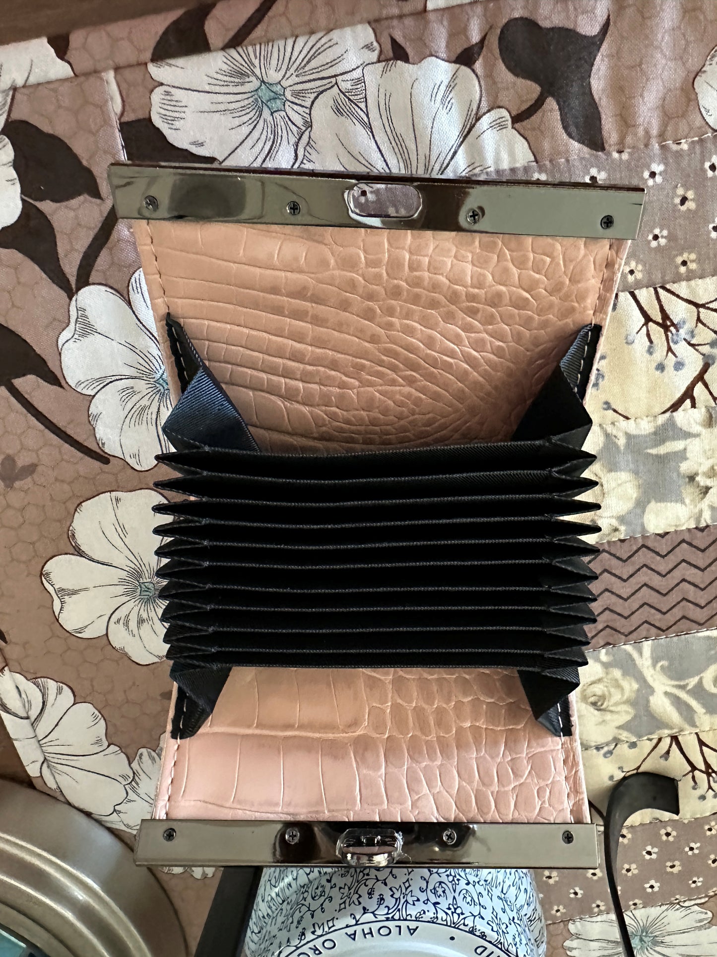 Accordion Wallet Inserts Black or Light Brown 4.5"