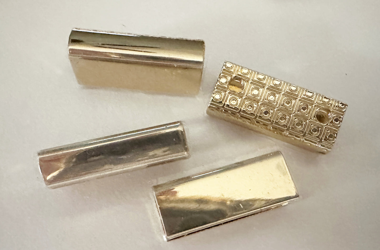Strap End Caps Matte Black, Antique Brass or Matte Rainbow Set of 4