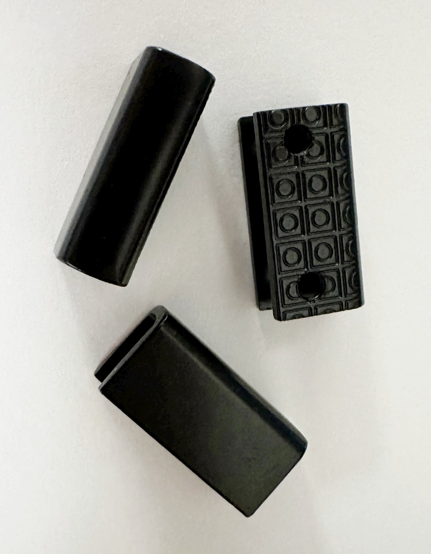 Strap End Caps Matte Black, Antique Brass or Matte Rainbow Set of 4