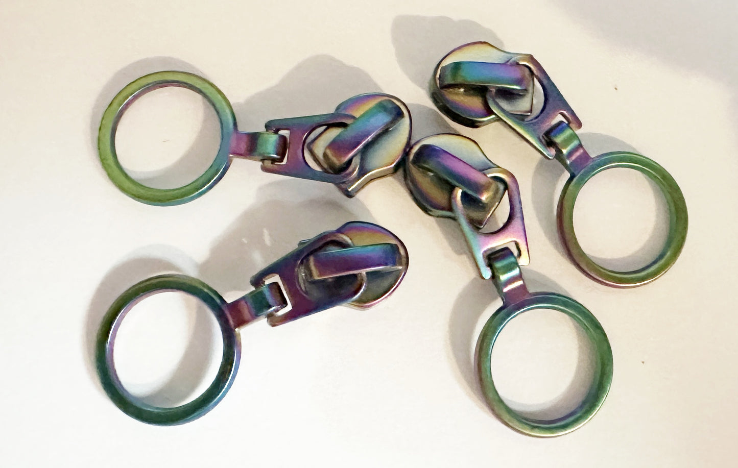 #5 Zipper Pull Ring Set of 4