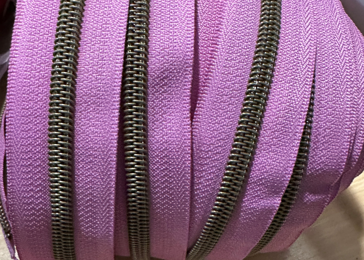 Antique Brass #5 Zipper Tape by the 3 yard cut