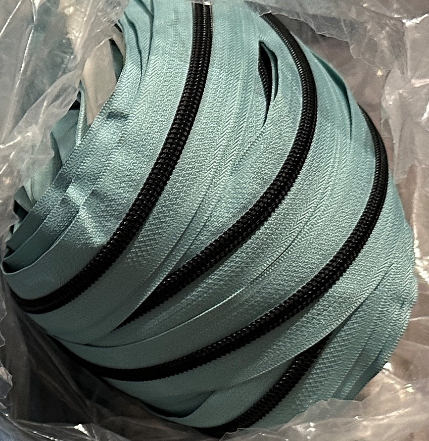 Matte Black #5 Zipper Tape by the 3 yard cut