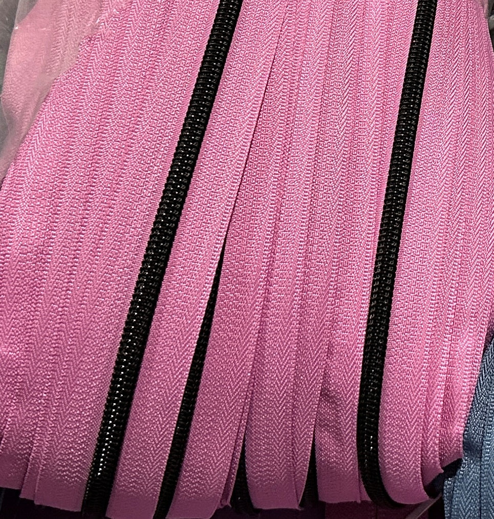 Matte Black #5 Zipper Tape by the 3 yard cut