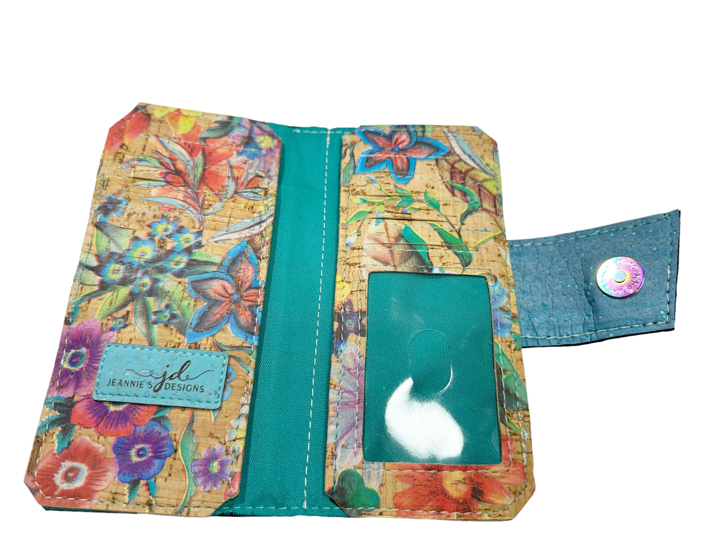 Women’s Tall Wallet Organizer Black or Pink Cork