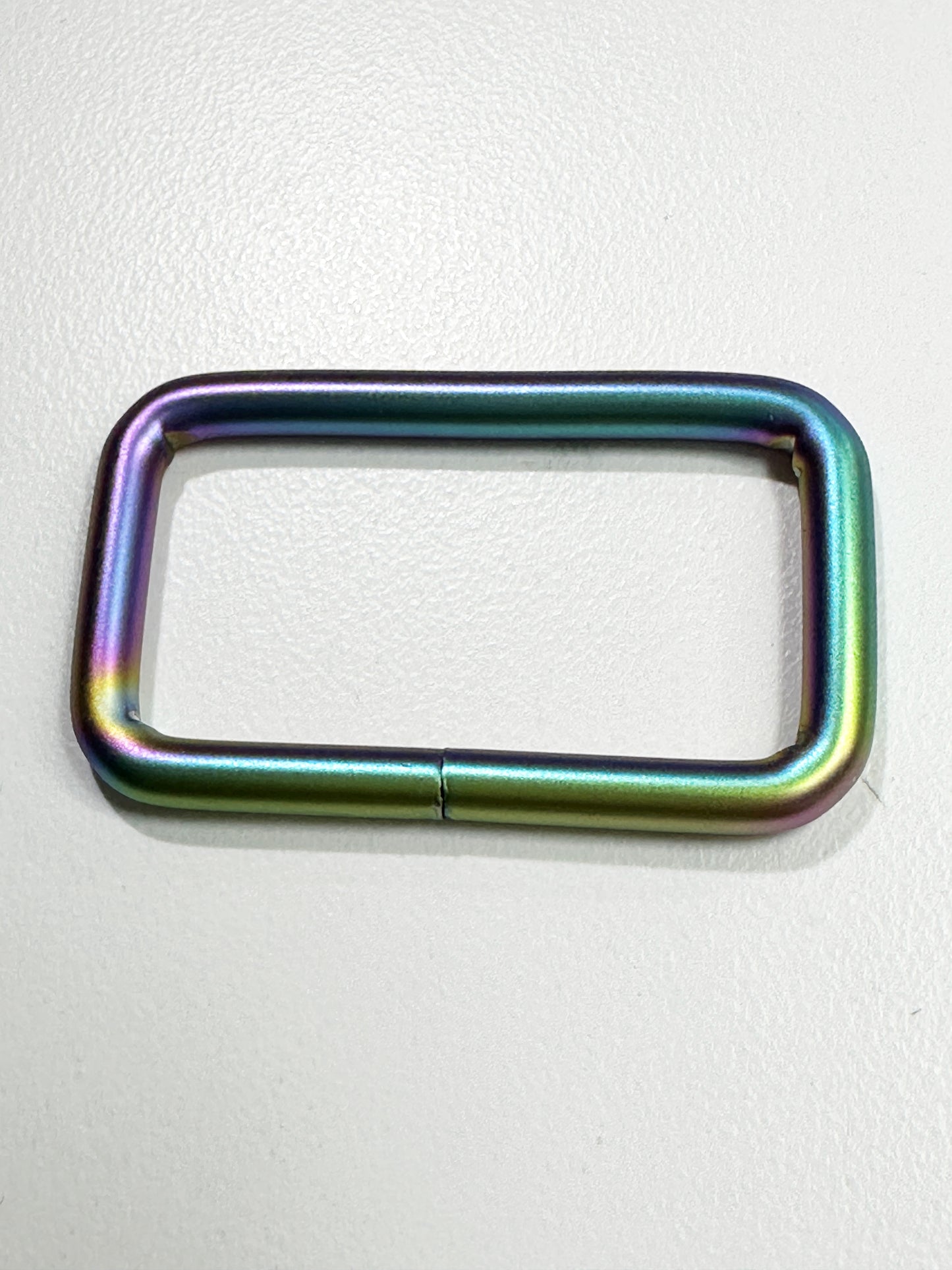 1.5" Square Rings Matte Black or Matte Rainbow Set of 2