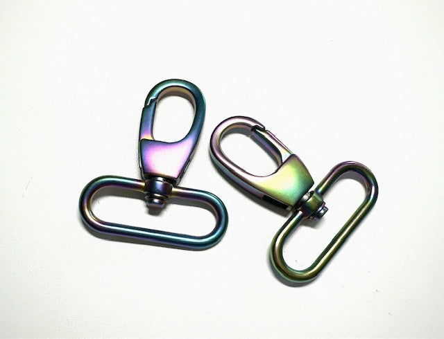 1.5" Swivel Hook Clasp Matte Black or Matte Rainbow