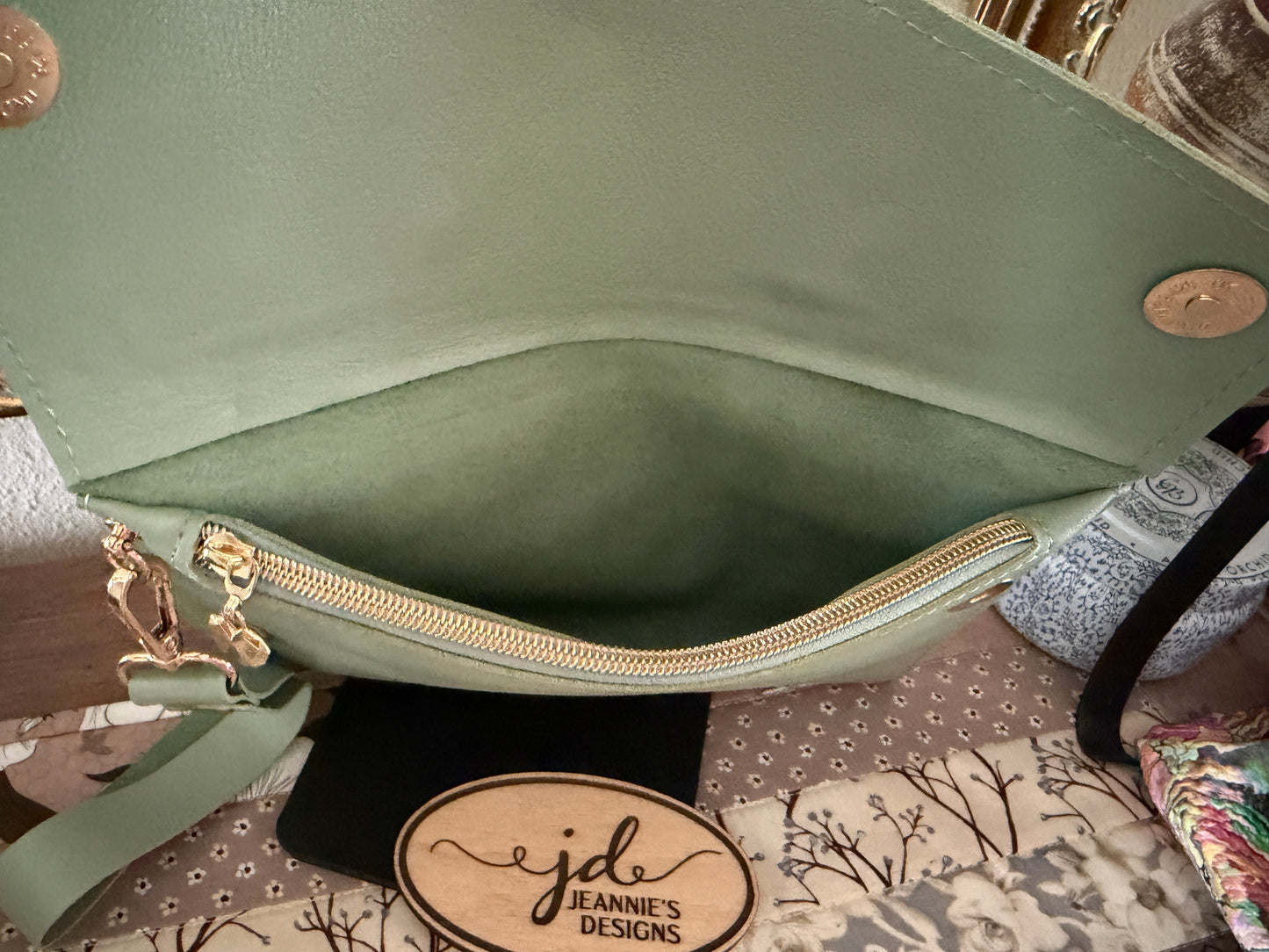 Moonstone Clutch in Leather