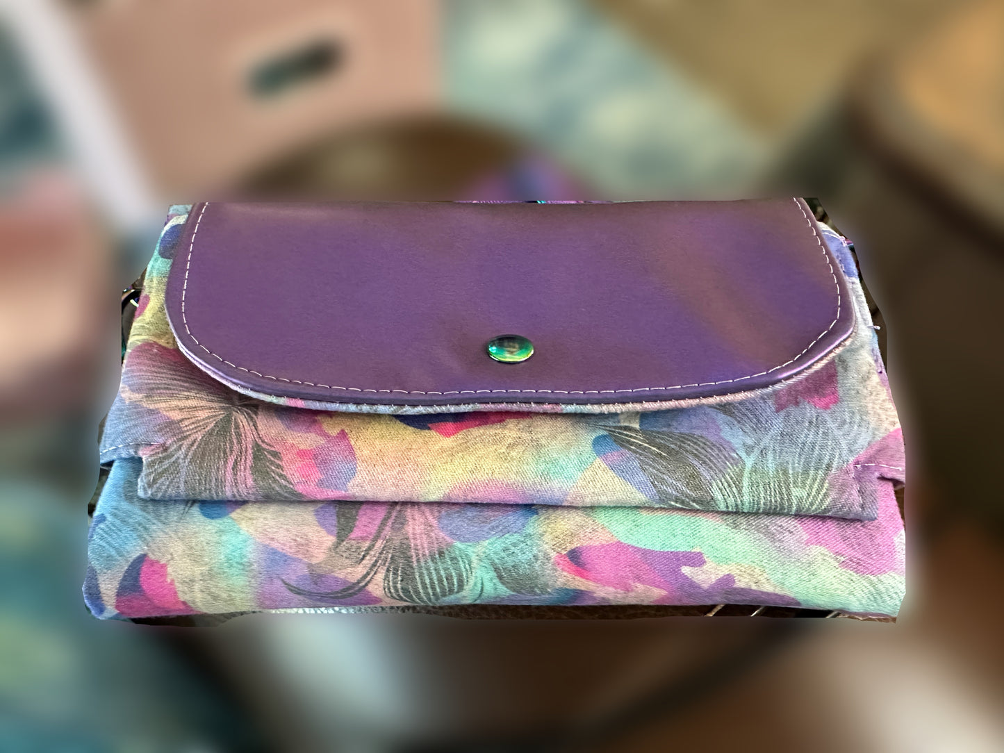 Fold N Go Crossbody Leopard Purple a pattern by Sew Yours