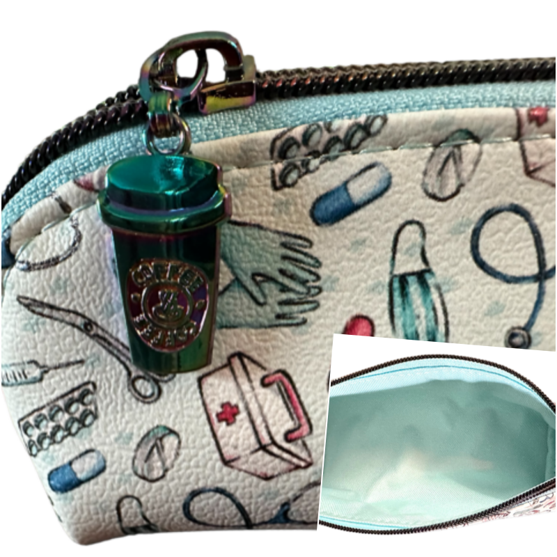 Pencil Pen Case Back to School or Purse Organizer - Jordan Pouch