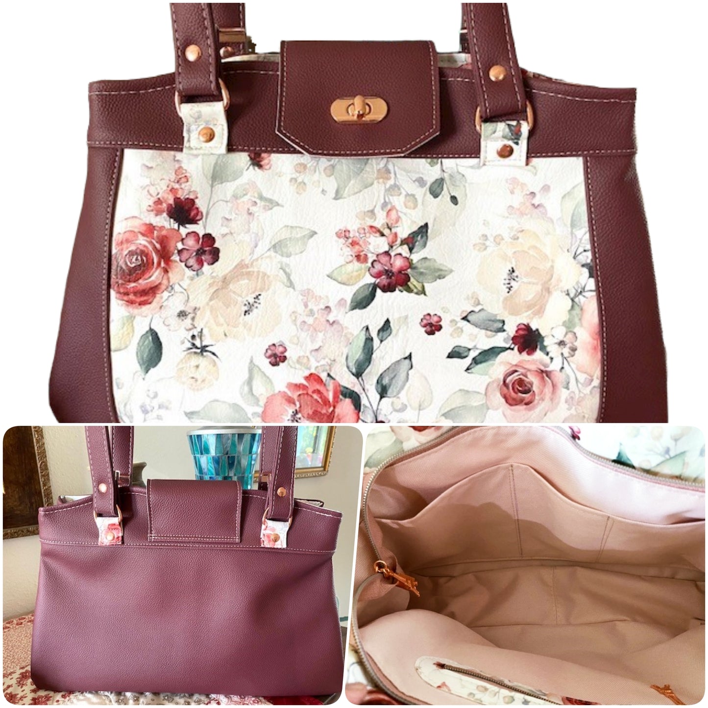 Large Handbag Purse Tote Shambala Salome Pattern