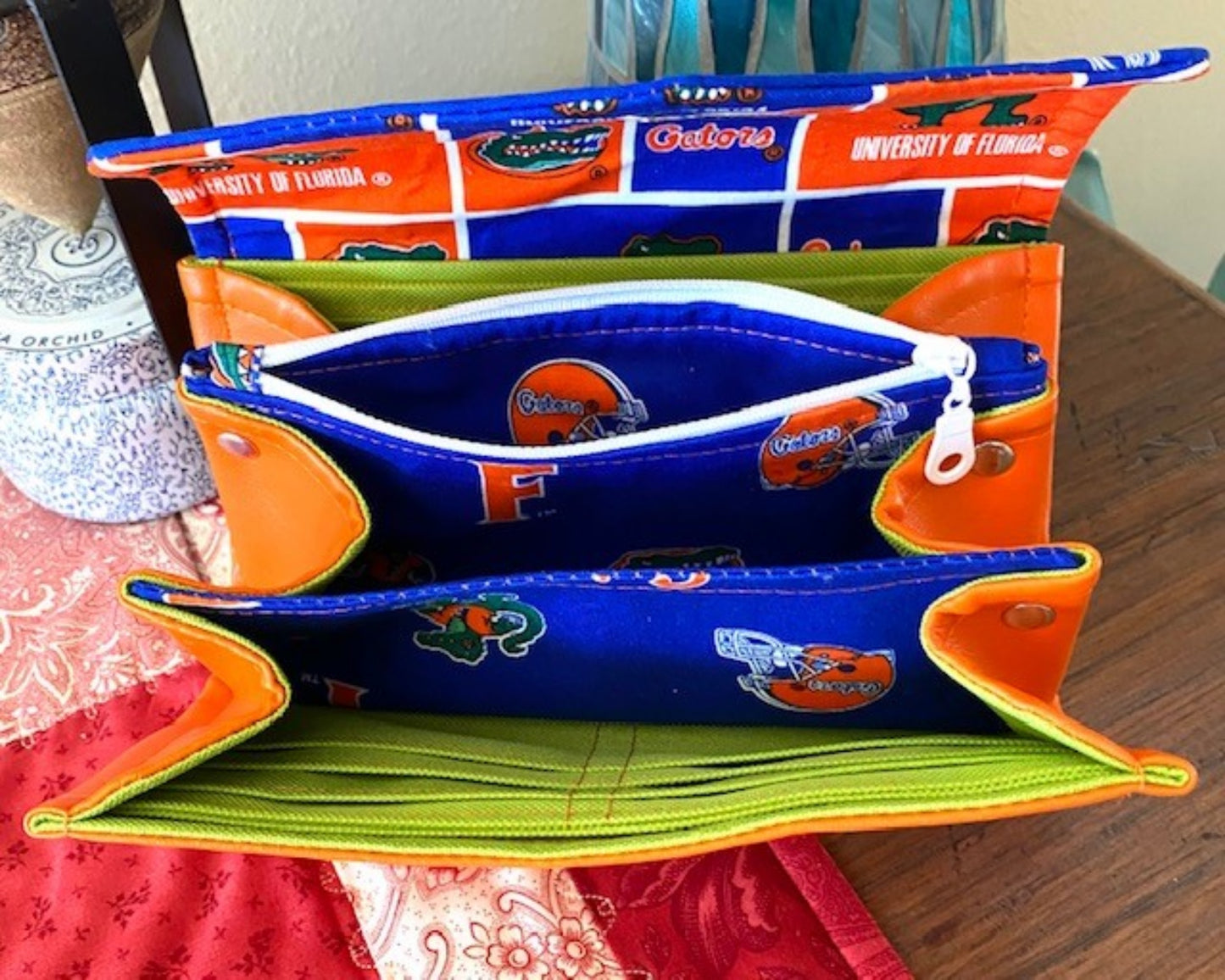 Necessary Clutch Wallet NCW Organizer Credit Cards Zippered Sports Teams Chiefs Gators