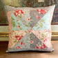 Throw Pillow | 3 Sisters Porcelain Patchwork Fabric  | Chic Shabby Home Decor