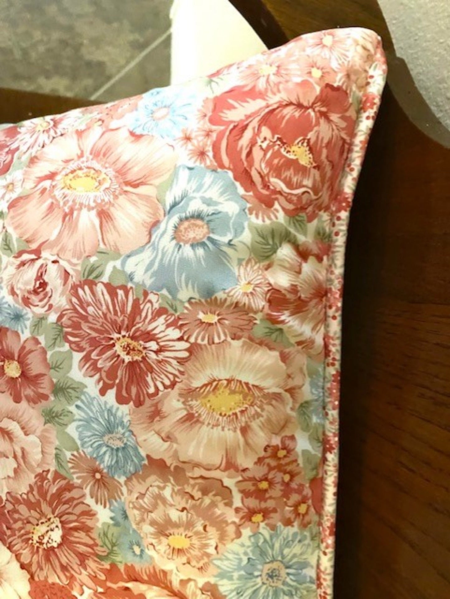 Cottage Chic Throw Pillow Cover Cording 3 Sisters Sanctuary Floral Bee Grateful fabric Zippered