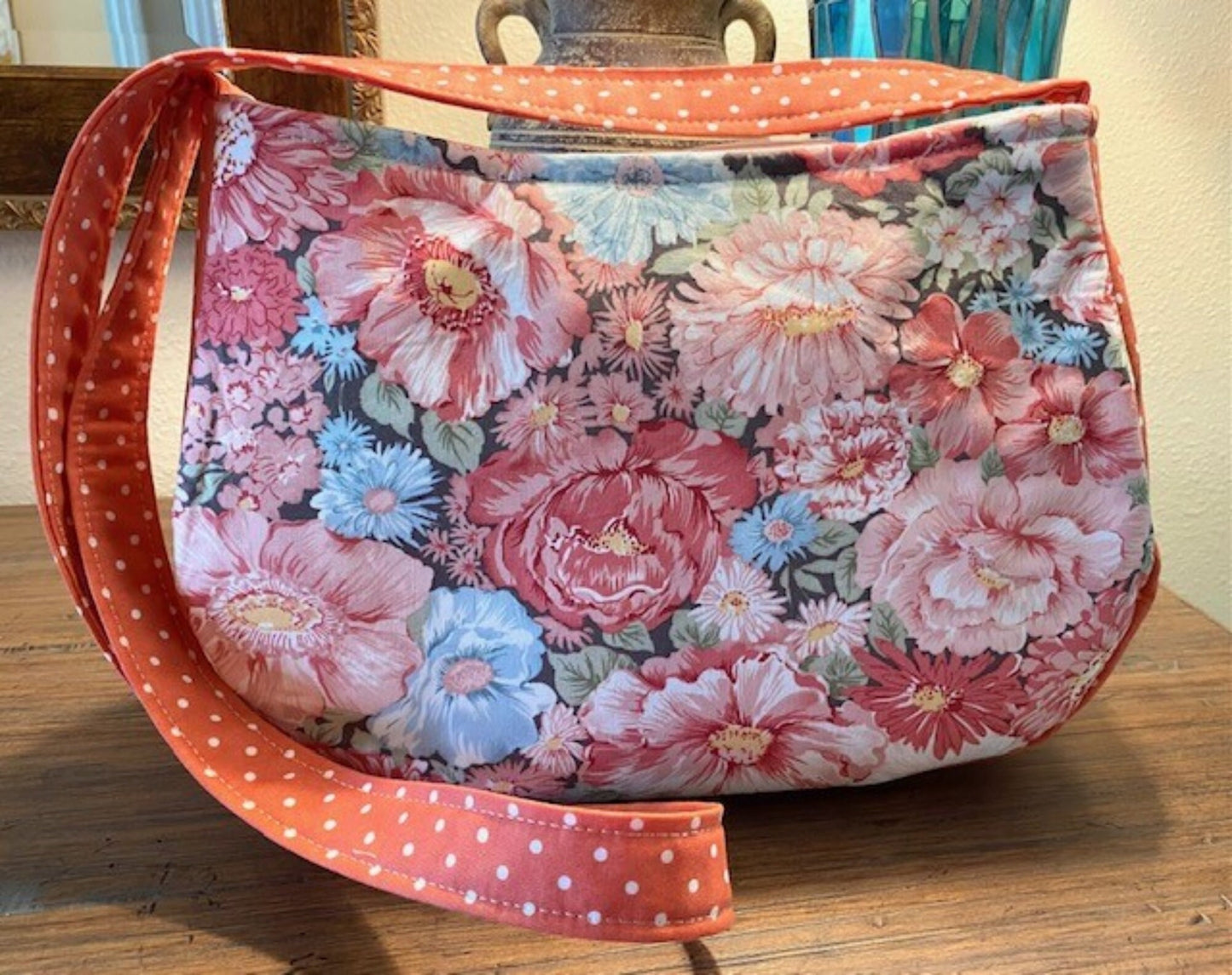 Tote Purse Handbag Patchwork Sanctuary fabric 3 Sisters Matching Wallet too