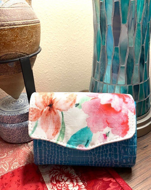 Ready to Ship Necessary Clutch Wallet Mini NCW Organizer Credit Cards Zippered Purple or Aqua