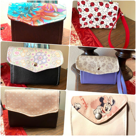 Ready to Ship Necessary Clutch Wallet Mini NCW Organizer Credit Cards Zippered Purple or Aqua