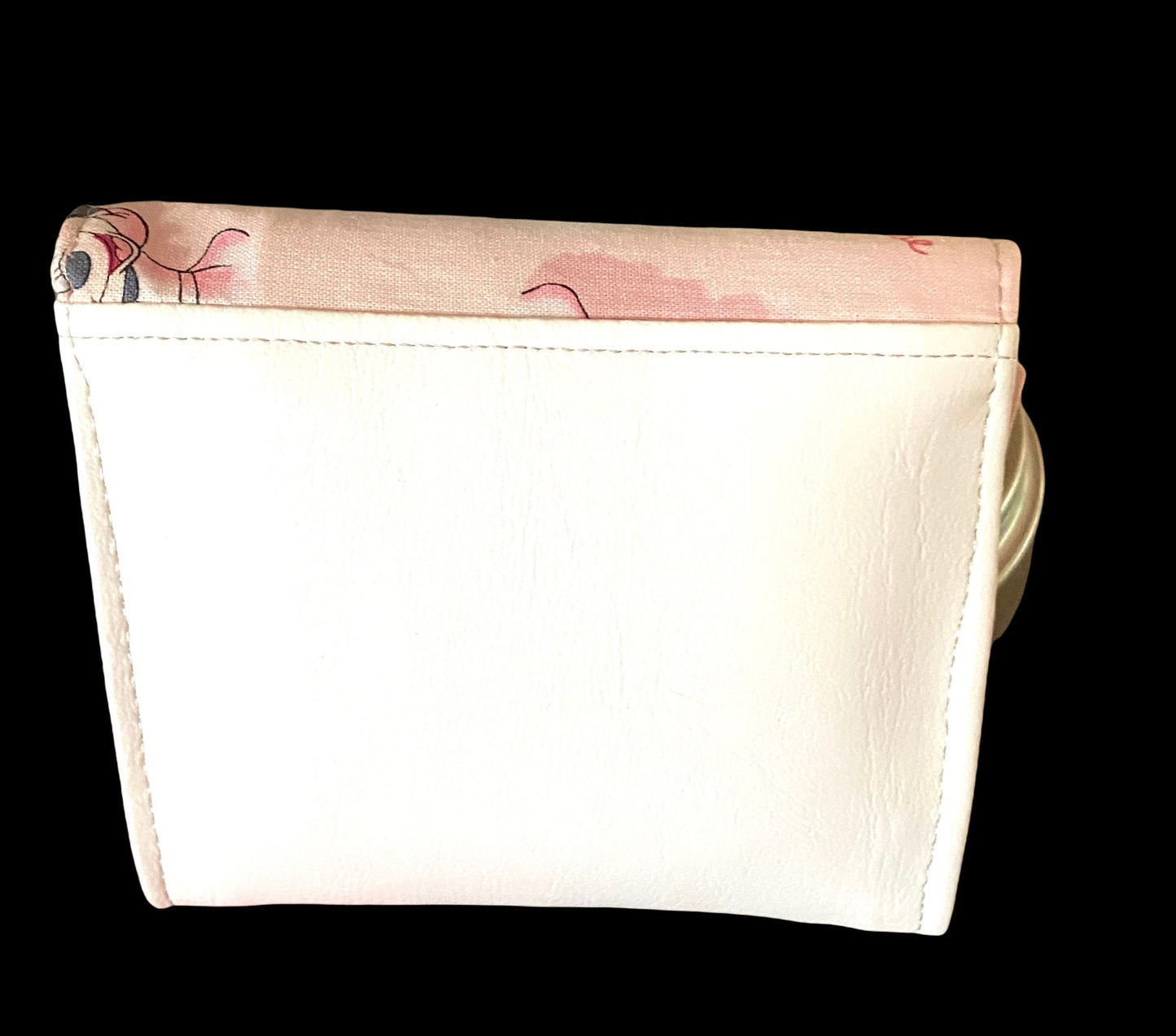 Ready to Ship Wallet Mini Credit Cards Zippered Minnie Mouse White Vinyl