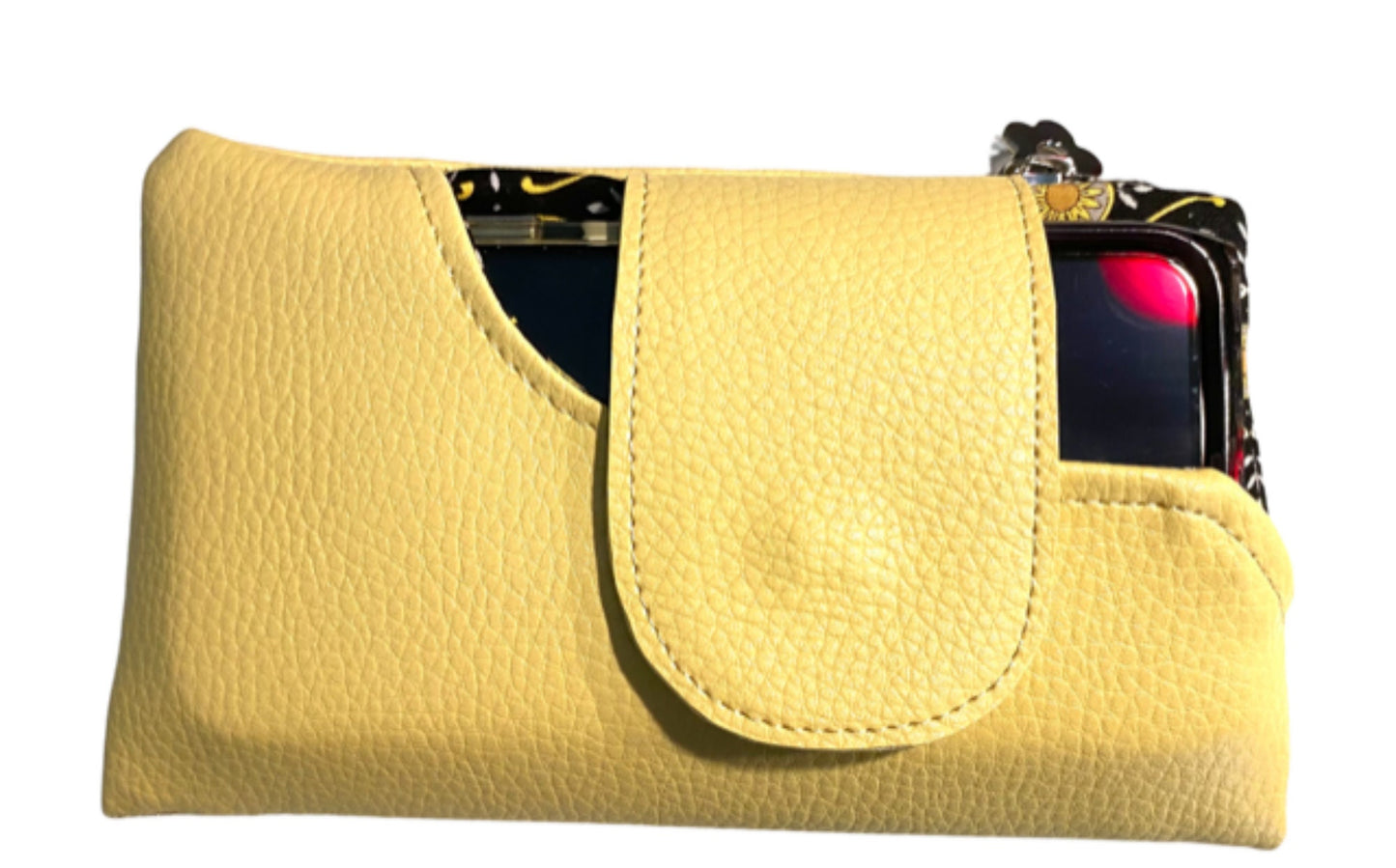 Ladies Wallet Organizer Yellow Vinyl Bee Joyful fabrics Winterberry Wallet