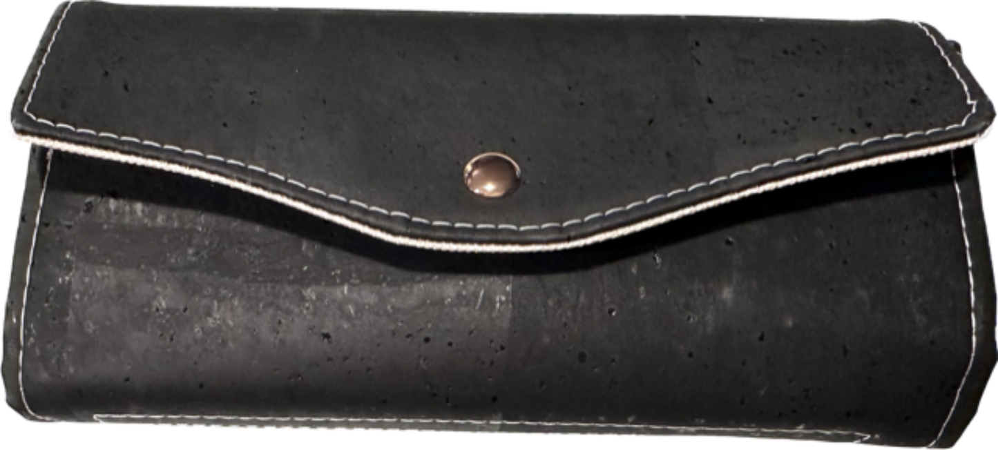 Black Cork Pin Interior Necessary Clutch Wallet Organizer