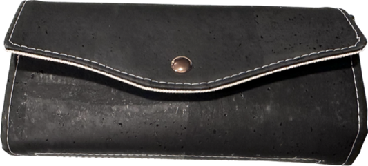 Black Cork Pin Interior Necessary Clutch Wallet Organizer