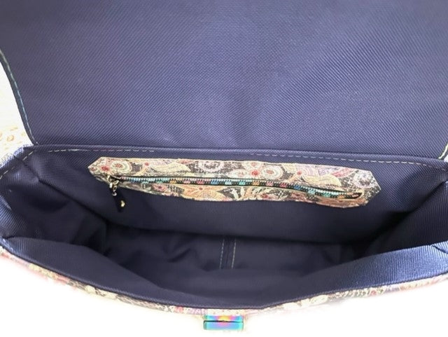 Carrie - Crossbody Shoulder Purse Bag Cork Purple Floral