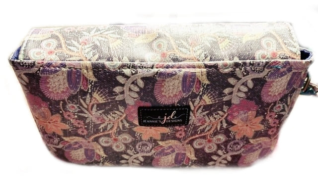 Carrie - Crossbody Shoulder Purse Bag Cork Purple Floral