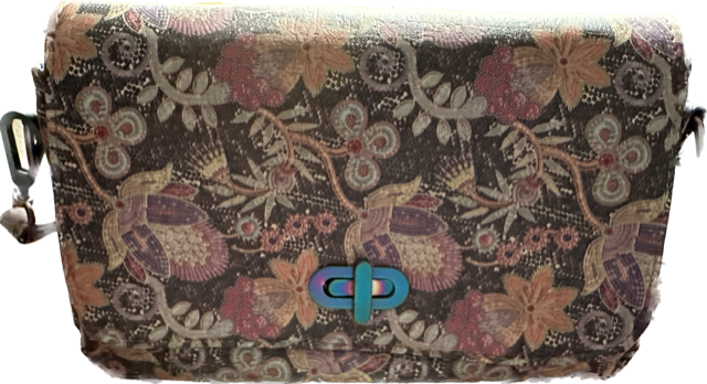 Carrie - Crossbody Shoulder Purse Bag Cork Purple Floral