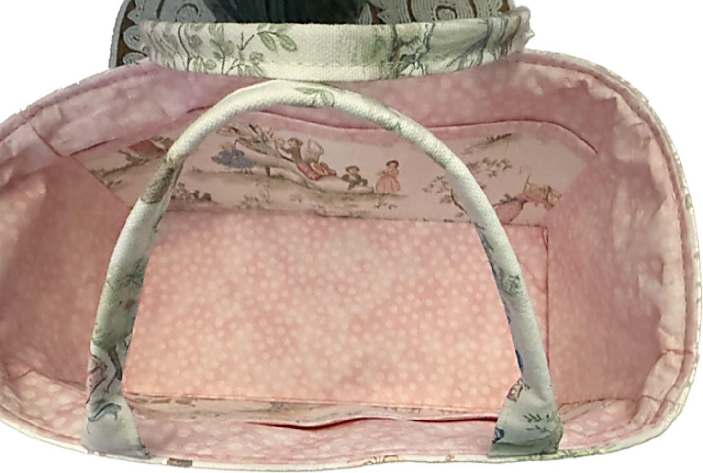 Diaper Caddy Storage Organizer Baby's room Diapers Bottles Over the Moon Nursery Rhyme Toile