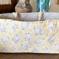 Diaper Caddy Storage Organizer Baby's room Diapers Bottles Yellow Grey Counting Sheep