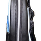 Backpack Blue Black Faux Leather Vinyl Lesiah Mini Pattern