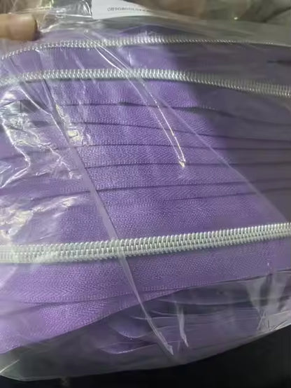 Nickel Zipper Tape 3 yard cut