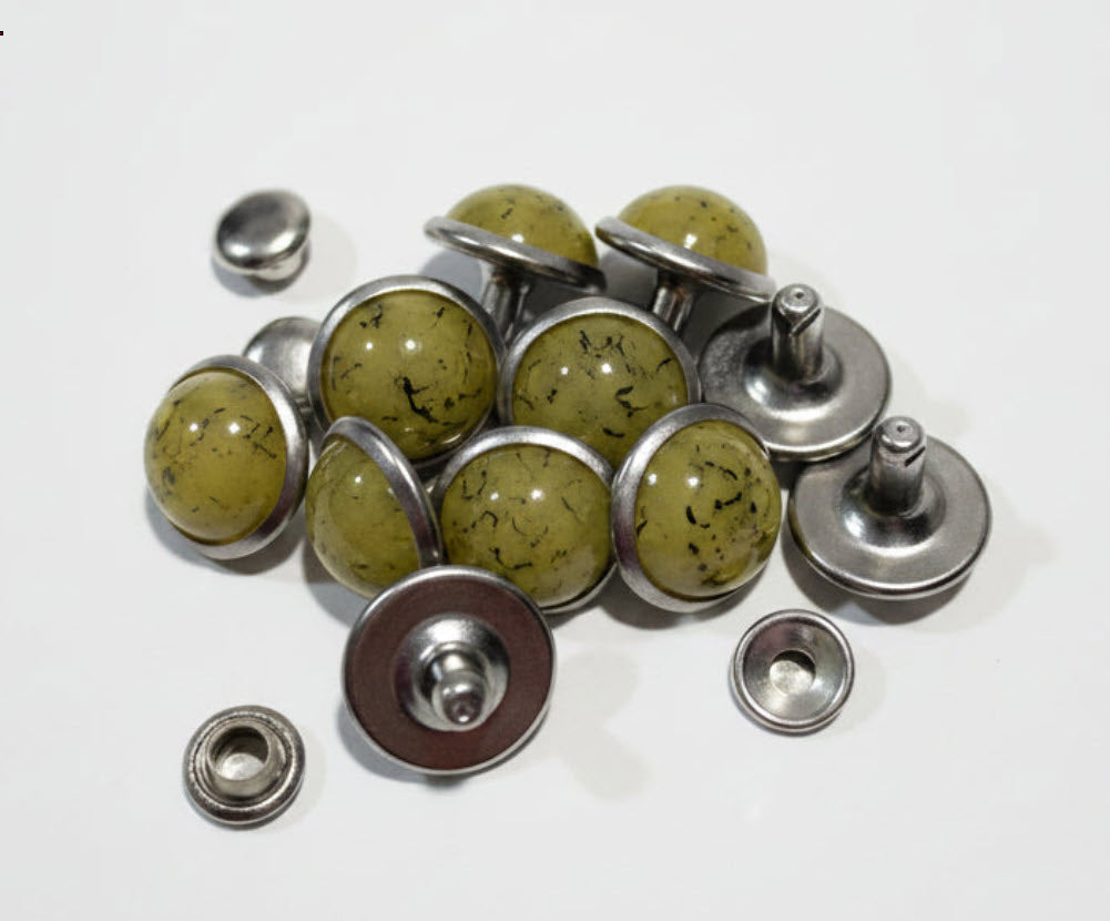 Synthetic Stone Dome Rivets 10 Pack