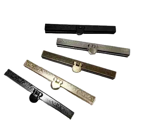 Purse Bar Clasp Sold Individually 4.5" Solid & Embossed