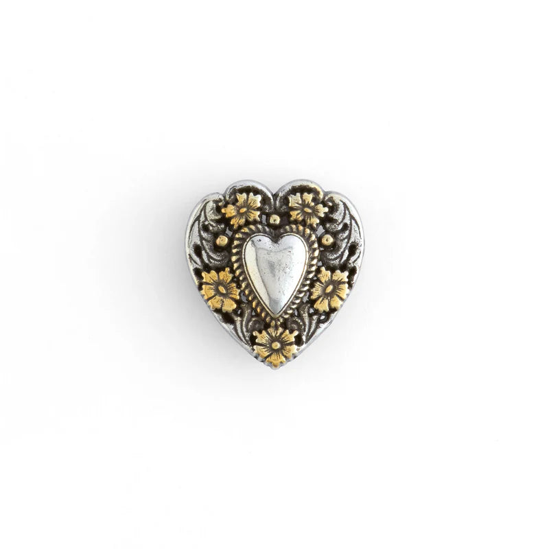 Floral Heart Concho