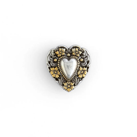 Floral Heart Concho