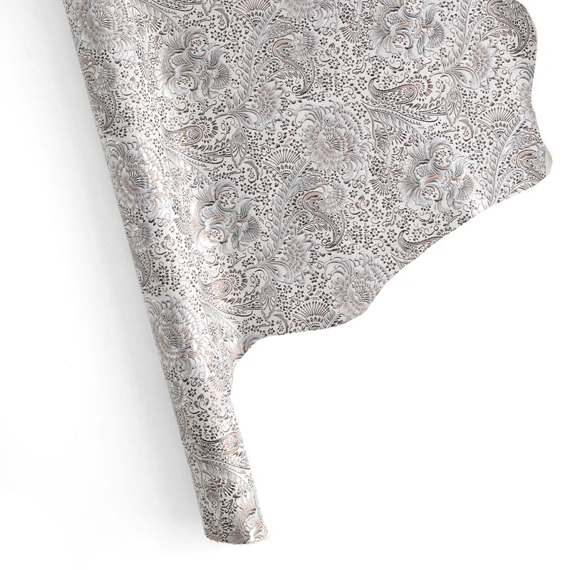 Printed Metallic Paisley Single Shoulder