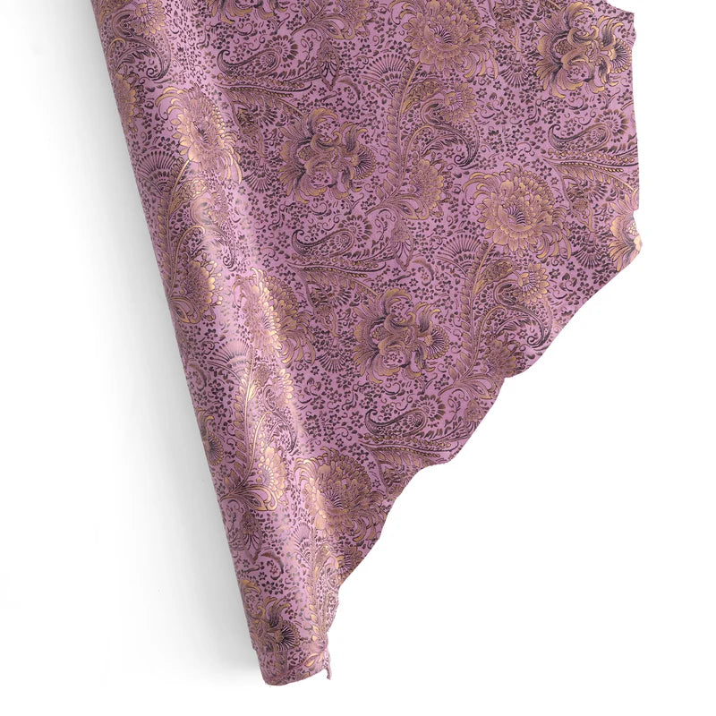 Printed Metallic Paisley Single Shoulder