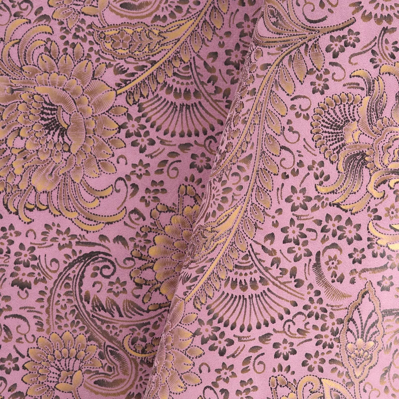 Printed Metallic Paisley Single Shoulder