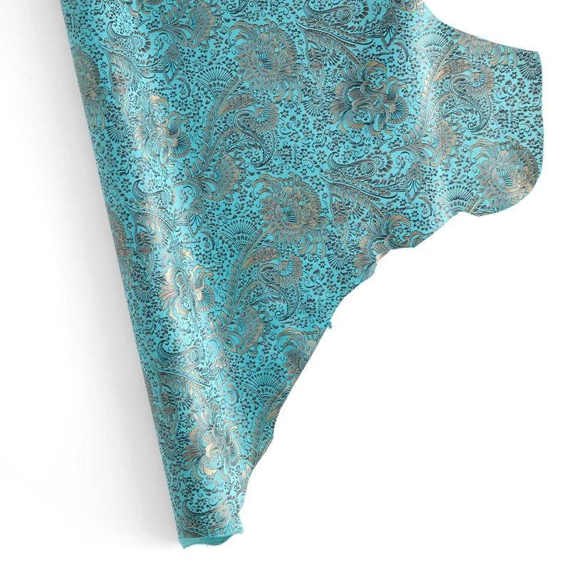 Printed Metallic Paisley Single Shoulder
