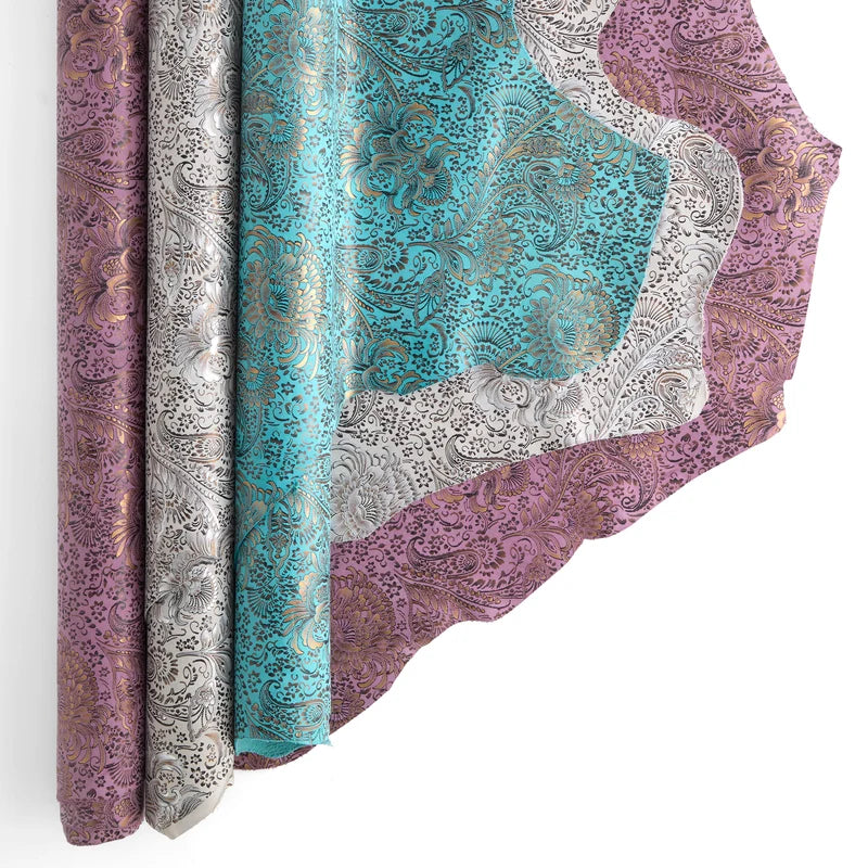 Printed Metallic Paisley Single Shoulder