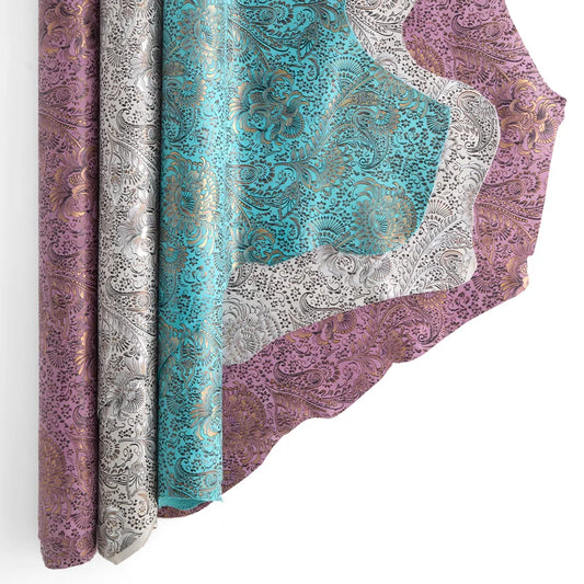Printed Metallic Paisley Single Shoulder