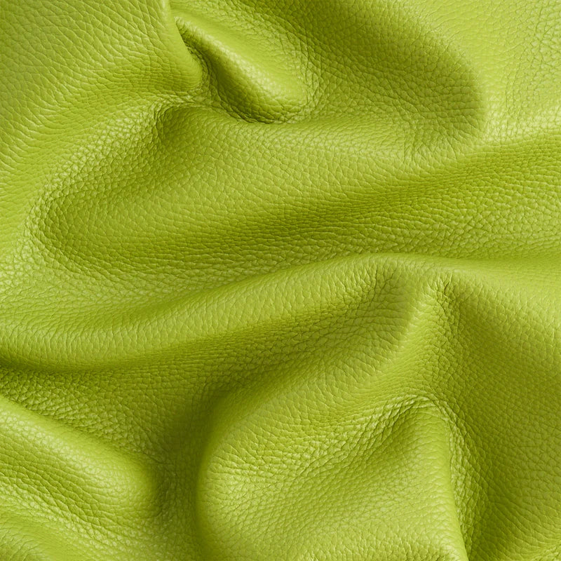 Leather Grass Green Italian Pebble Grain Quarter hide