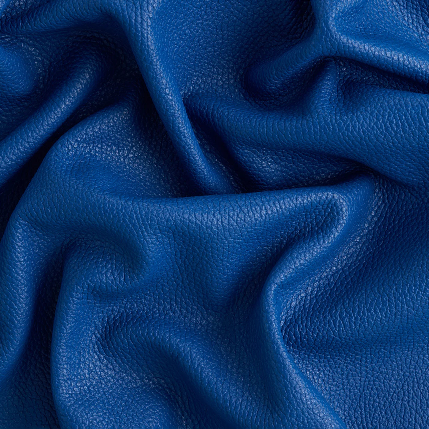Leather Blue Italian Pebble Grain Quarter hide