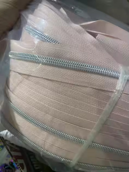 Nickel Zipper Tape 3 yard cut