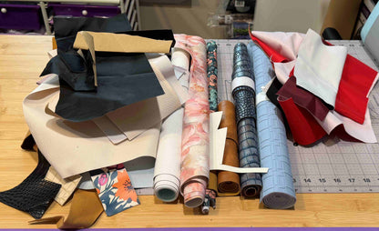 Scrap Boxes - Not really scraps! Vinly, WPC, WRC, Nylon, Zipper Tape & Leather