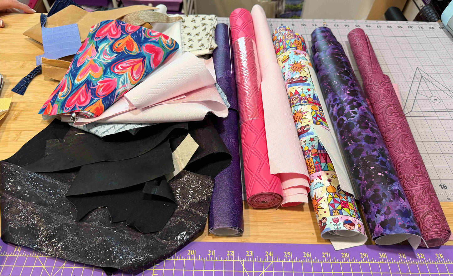 Scrap Boxes - Not really scraps! Vinly, WPC, WRC, Nylon, Zipper Tape & Leather